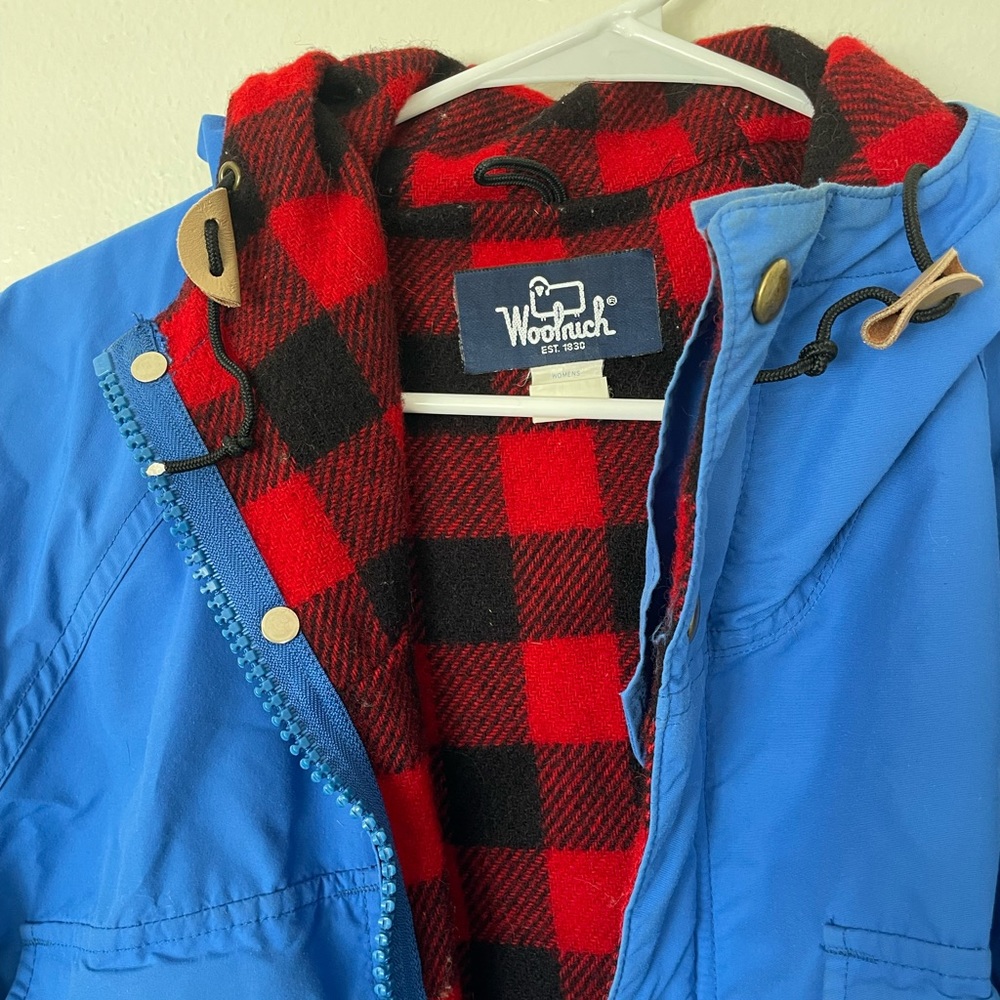 WOOLRICH Vintage Blue Plaid, Red Fannel Barn jacket field coat
